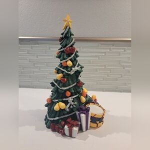 Vtg DEPT 56 CHRISTMAS TREE Decorated With Fruits Gifts Toys